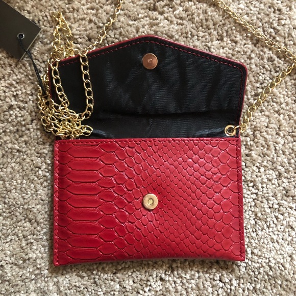 Ava & Kris Meg Ruby Red Snake Purse - Picture 2 of 3